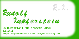 rudolf kupferstein business card